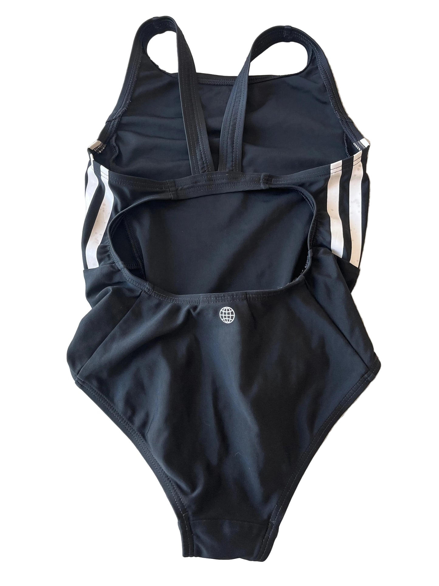 ADIDAS Girls Black Swimsuit Age 5-6