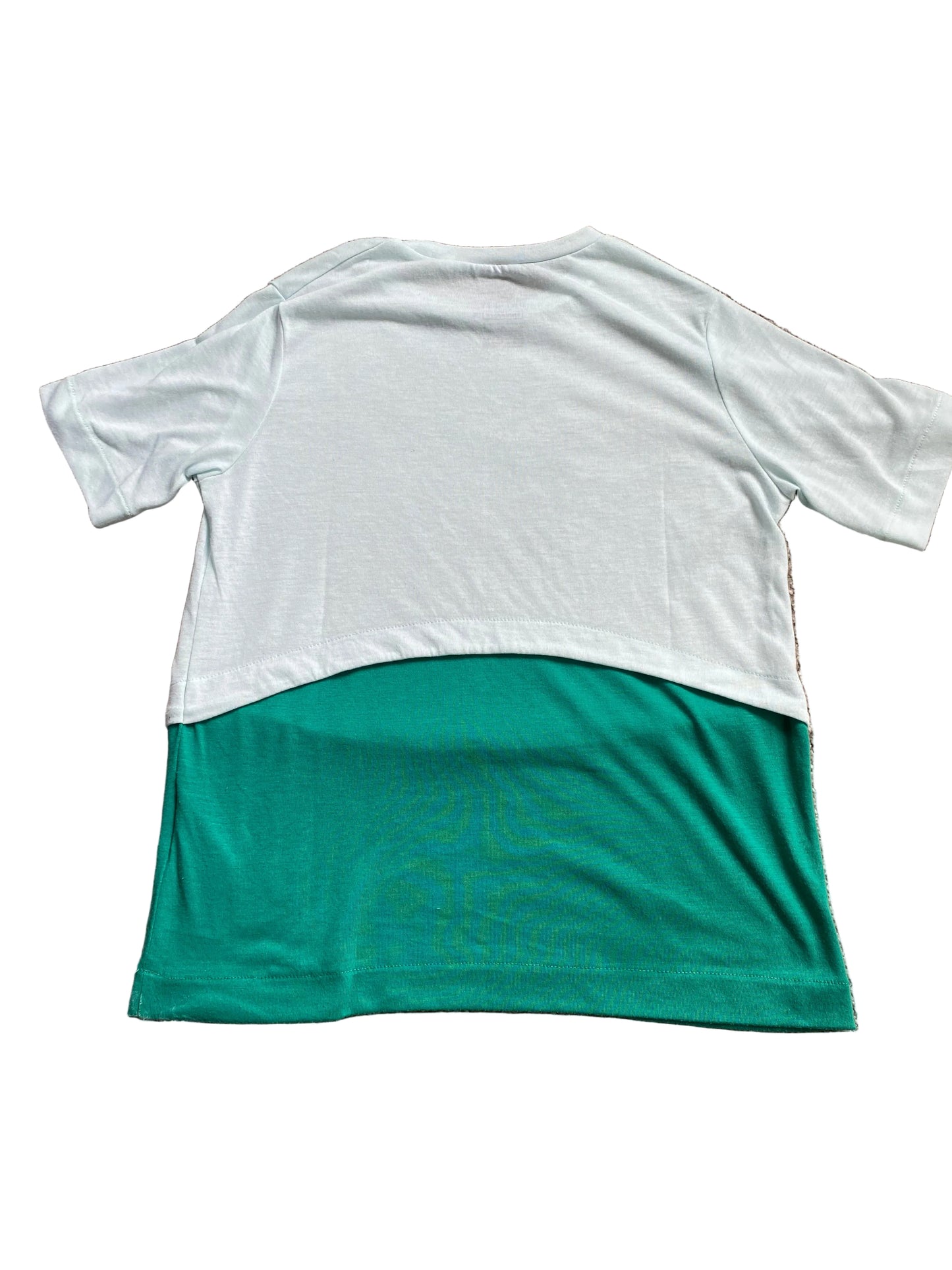 NIKE Girls Green and White Casual T-Shirt Age 10-12