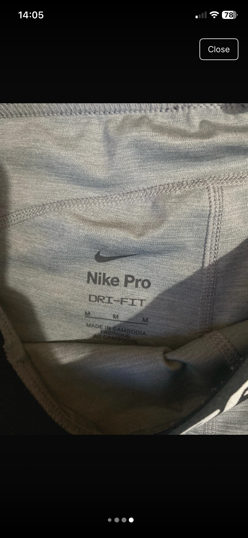 NIKE Pro Dri Fit Women’s Grey Shorts Size 12-14