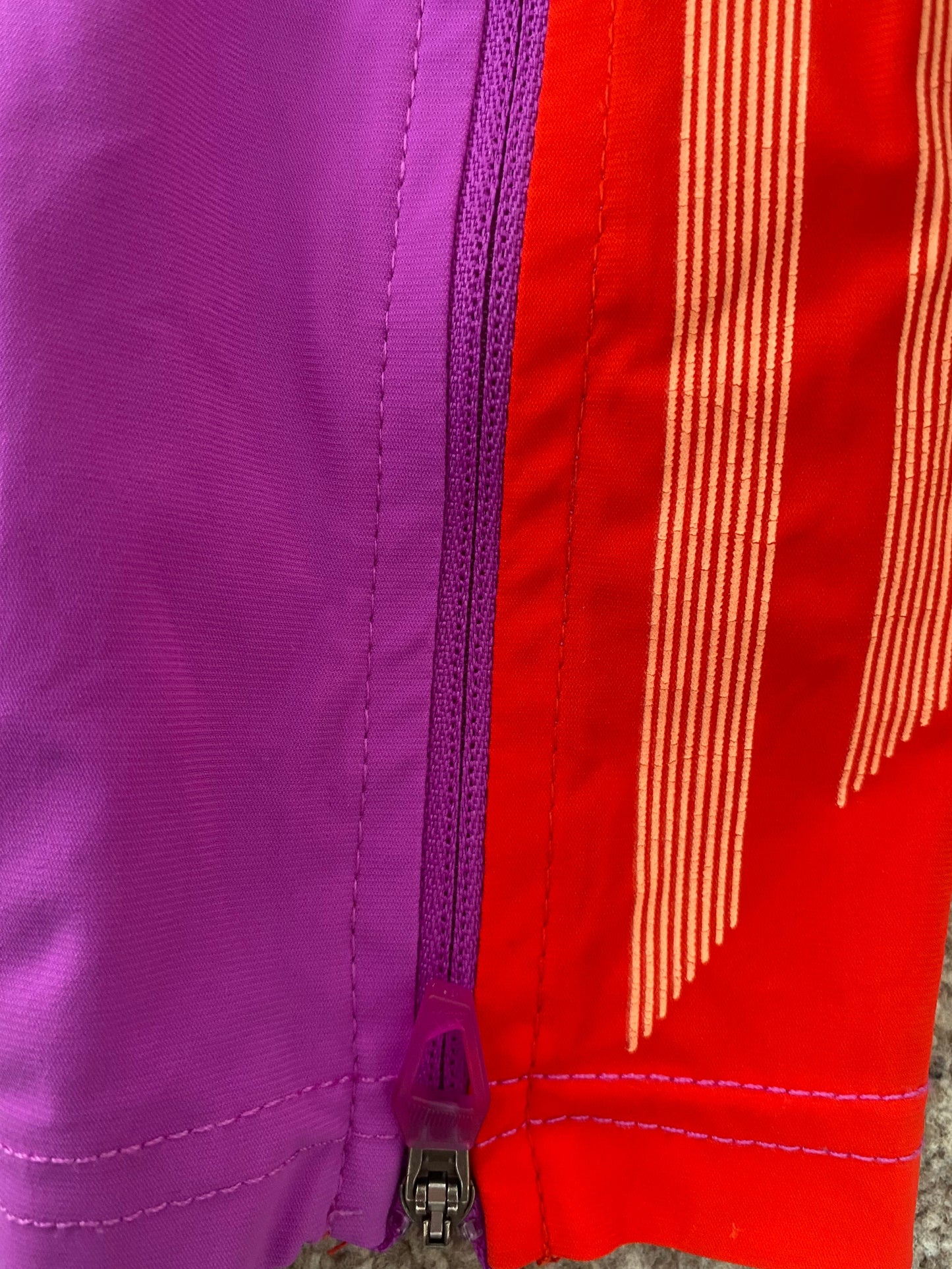 ADIDAS Women’s Retro Style Purple, Red and Orange Leggings Size 8-10