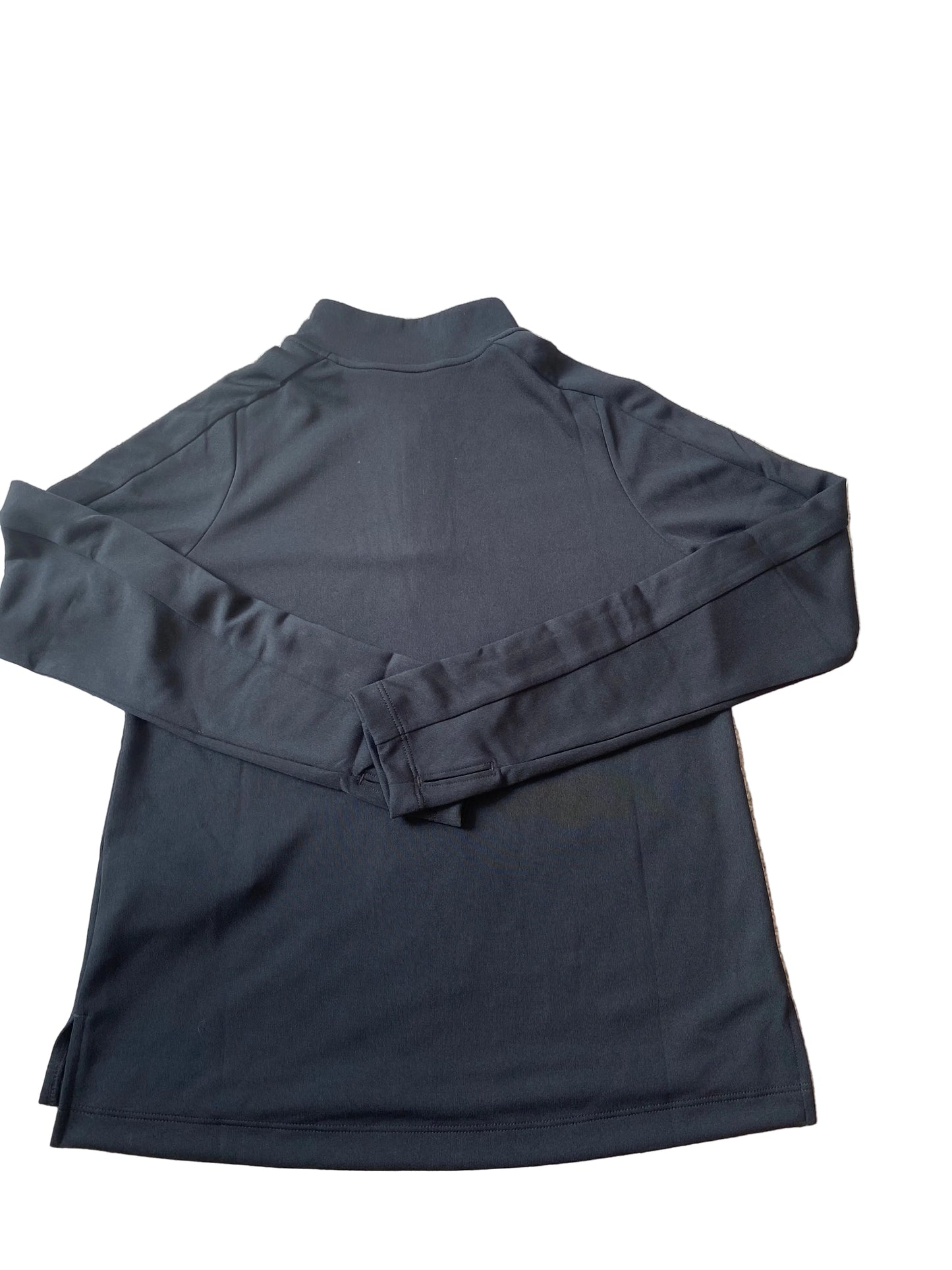 NIKE PRO Dri Fit Girls 1/4 Zip Long Sleeve Black Top Age 12-13
