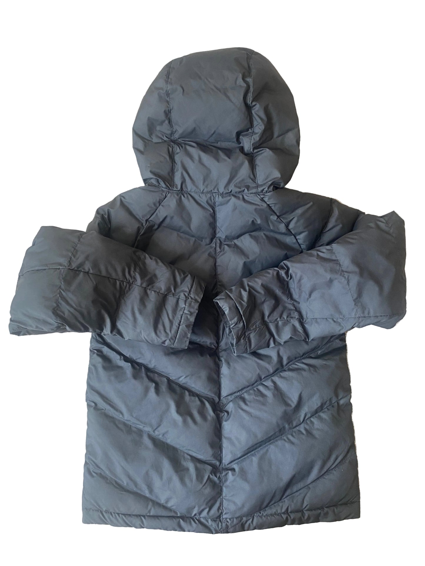 NIKE Girls Black Puffer Jacket with Pink Badge Age 8-10