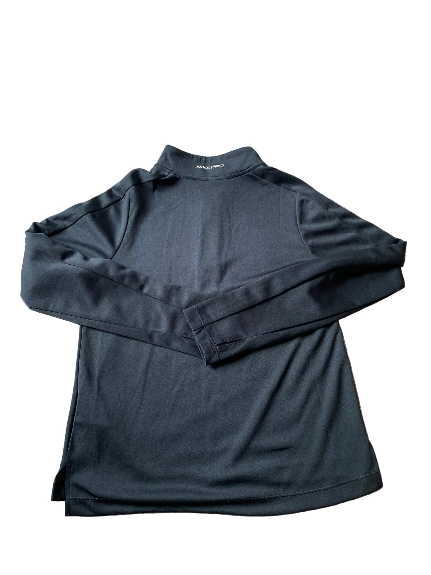 NIKE PRO Dri Fit Black 1/4 Zip Girls Long Sleeved Top Age 12-13