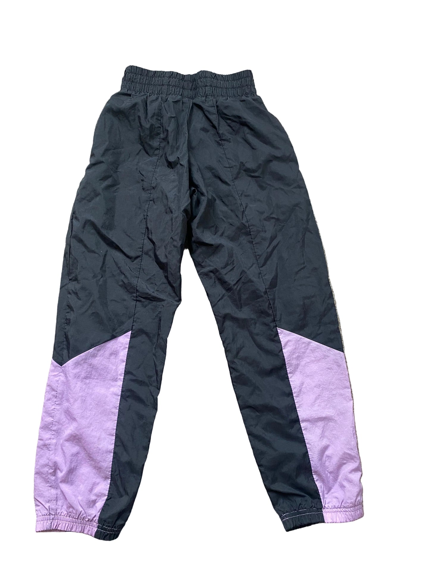 NIKE Girls Black and Purple Tracksuit Bottoms Age 7-8