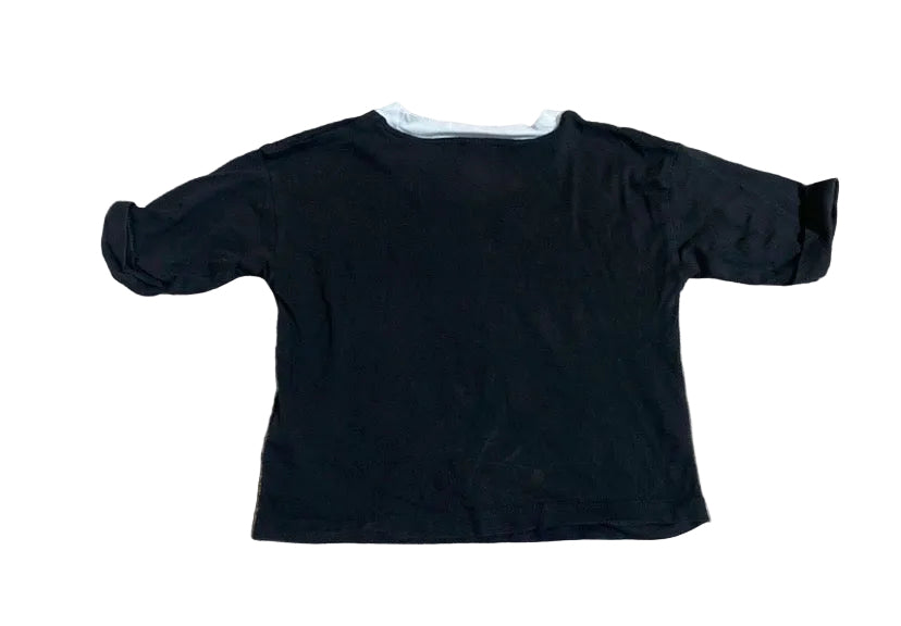 ADIDAS Women’s Black Cropped T-Shirt Size 6