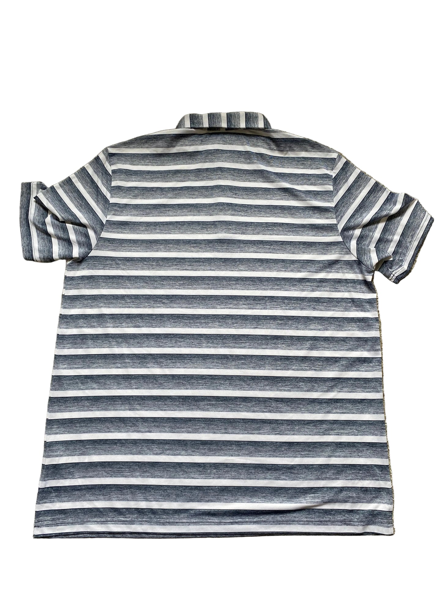 ADIDAS Mens Navy and White Striped Breathable Polo Shirt XL