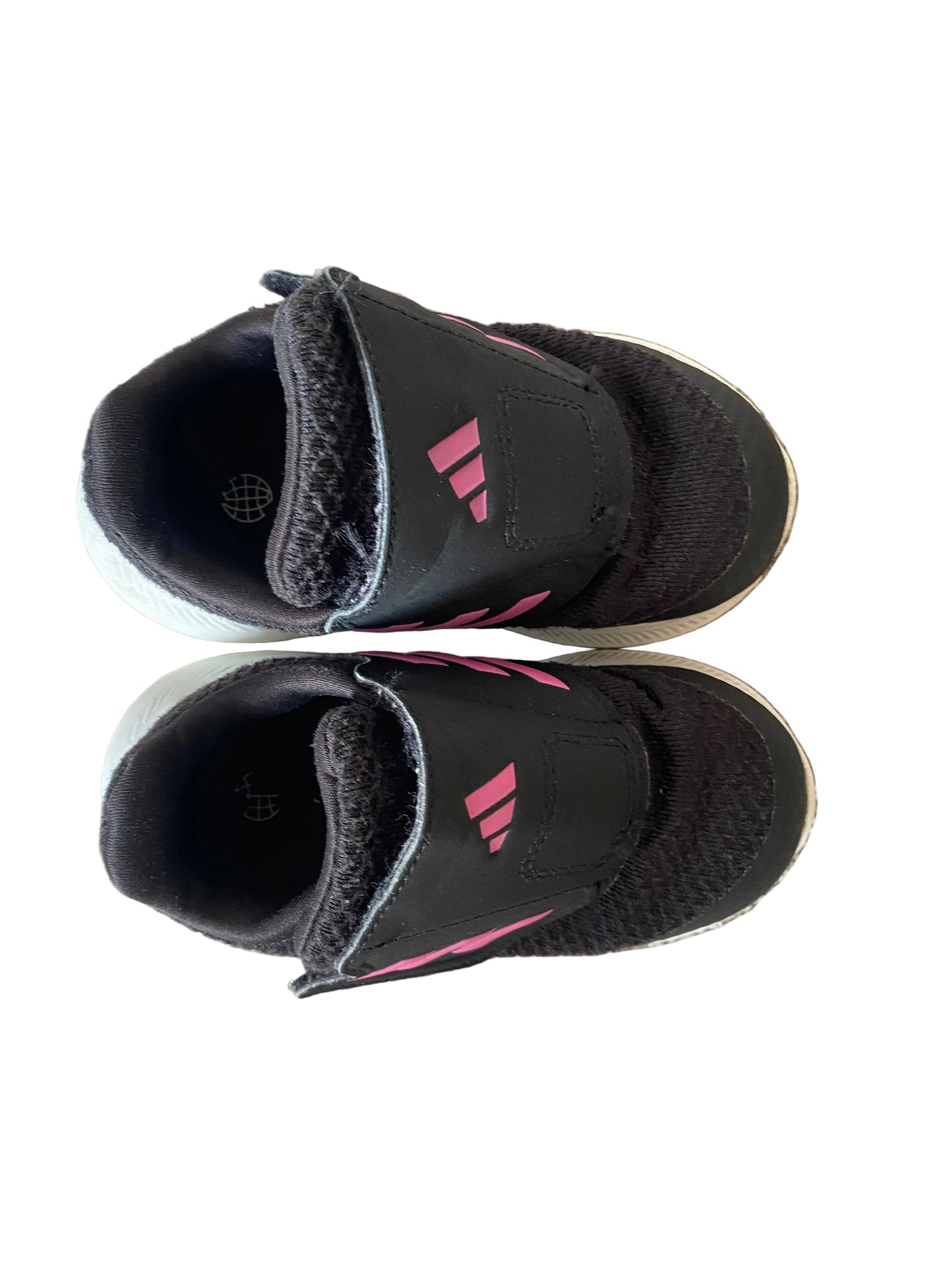 ADIDAS Baby Trainers Black and Pink Size 6