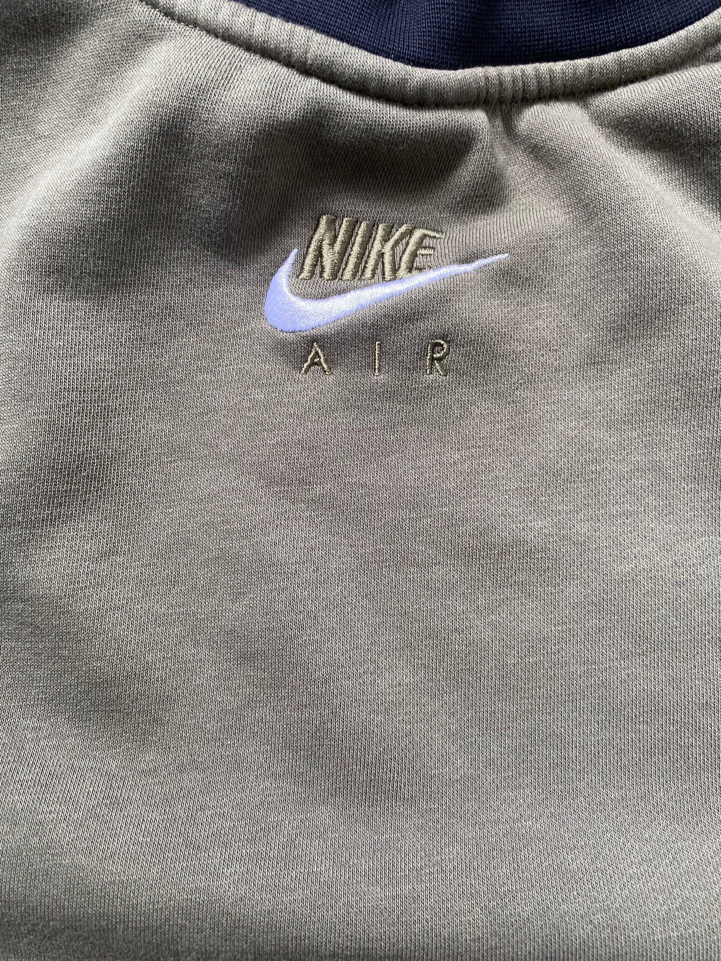 NIKE AIR Mens Khaki Green and Black Sweatshirt Medium