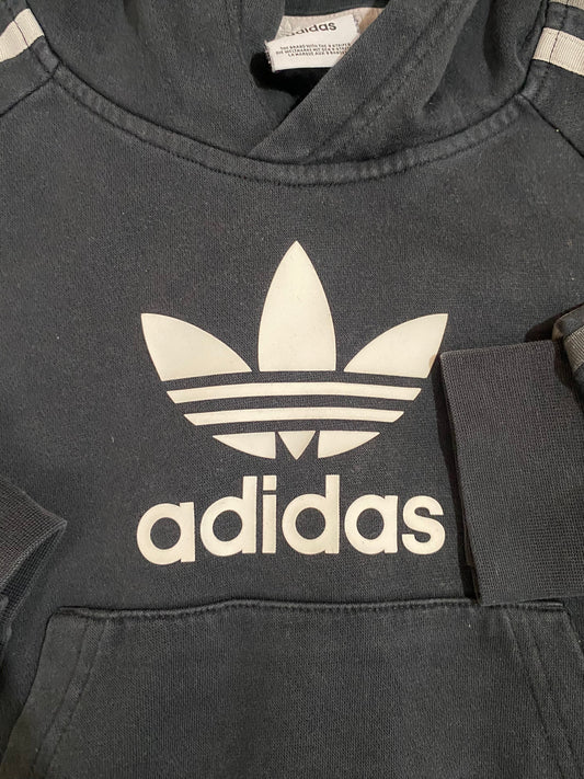 ADIDAS Boys Black Hoodie Age 5-6