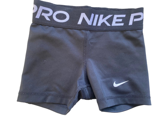 NIKE PRO Dri Fit Girls Black Shorts Age 7-8