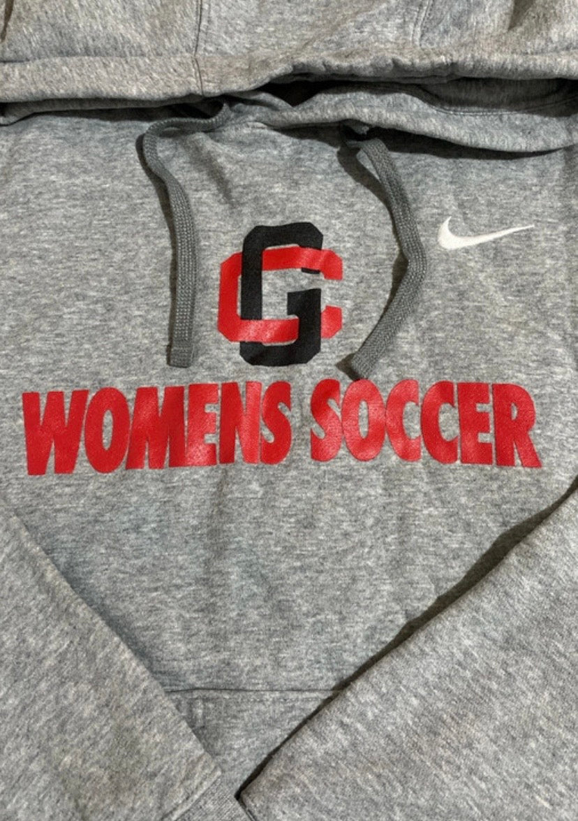 NIKE Women’s Soccer Grey Hoodie Size 8-10