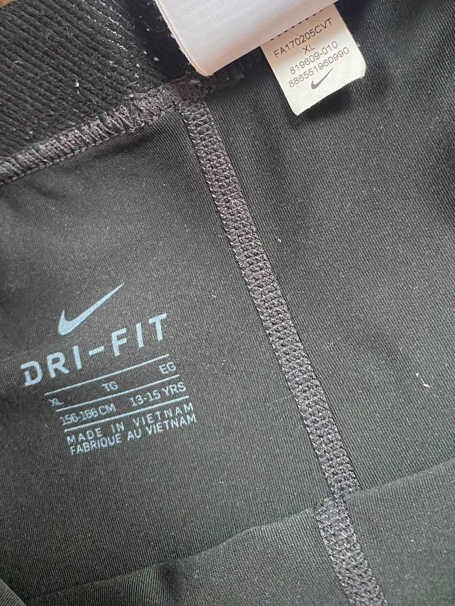 NIKE Pro Dri Fit Girls Black Shorts Age 13-15