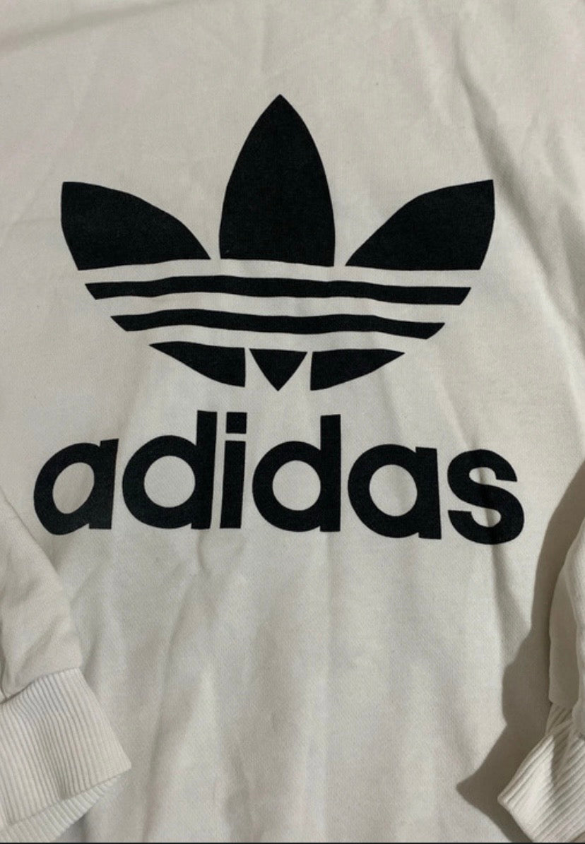 ADIDAS Women’s White Sweatshirt Size 14