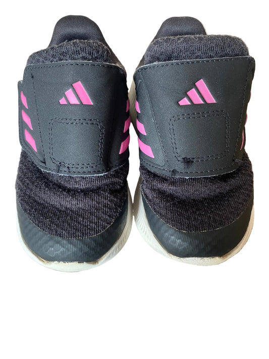 ADIDAS Baby Trainers Black and Pink Size 6