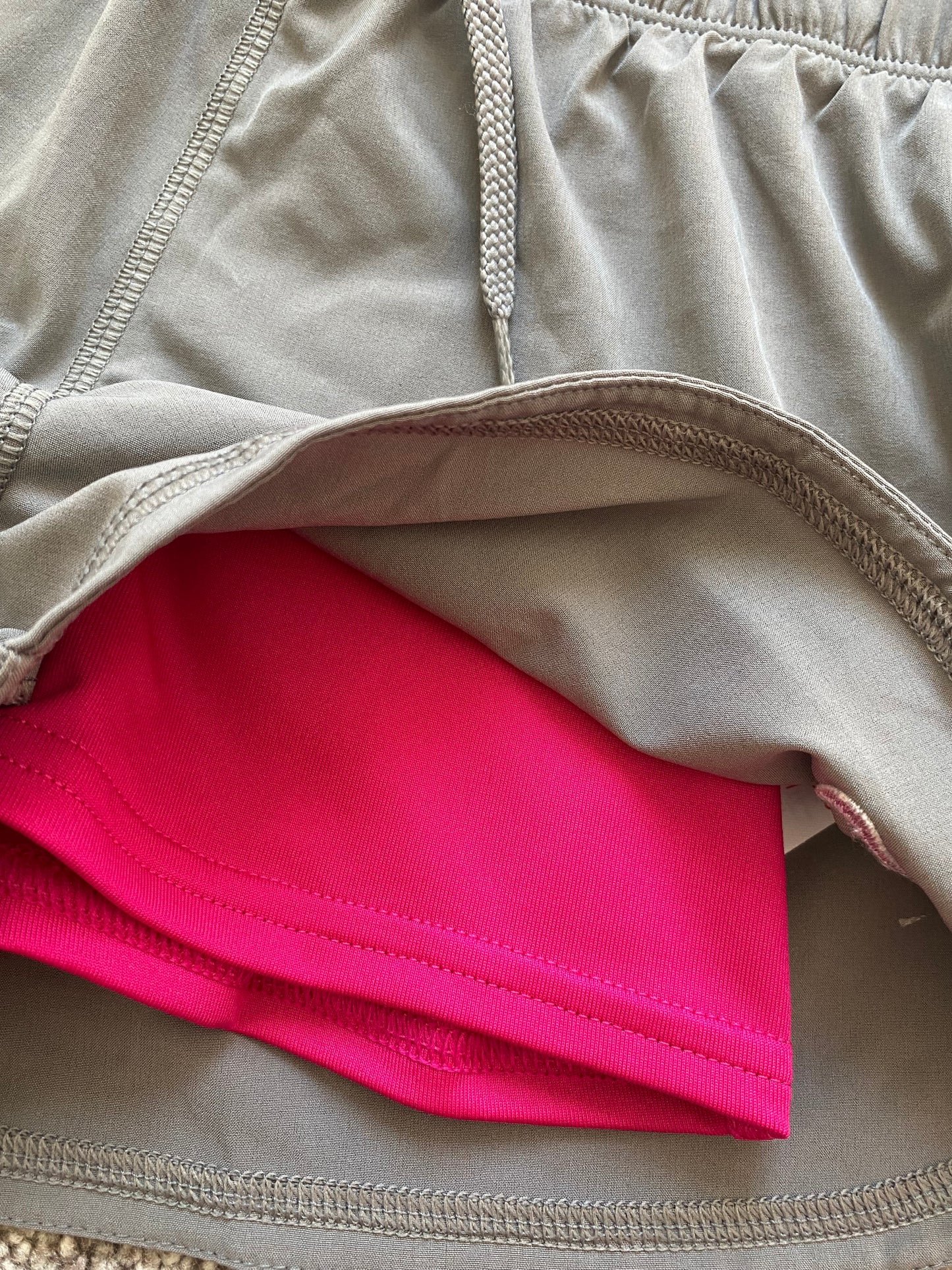 NIKE Girls Dri Fit Shorts Grey and Pink Age 8-10