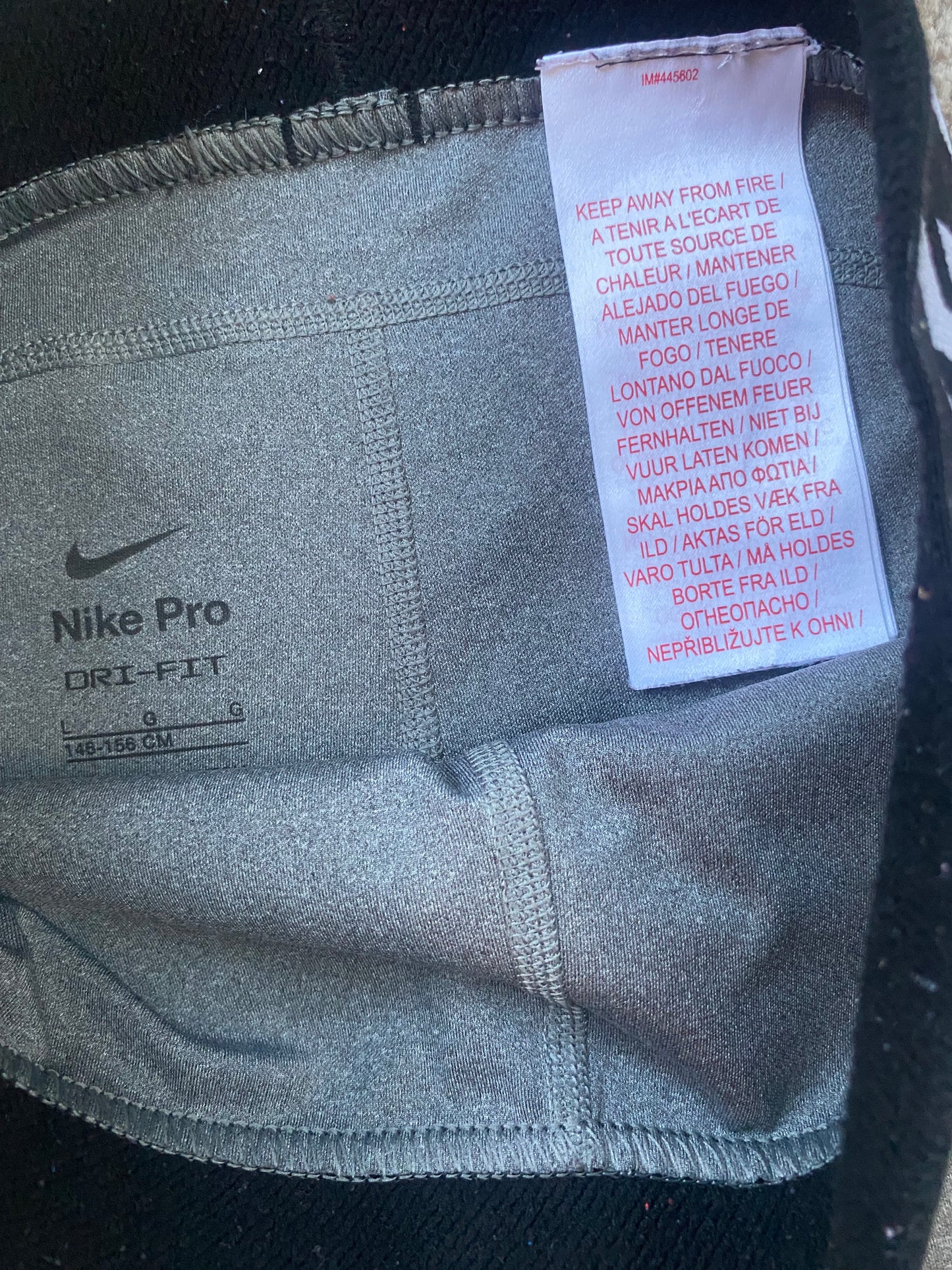 NIKE PRO Dri Fit Girls Grey Shorts Age 12-13