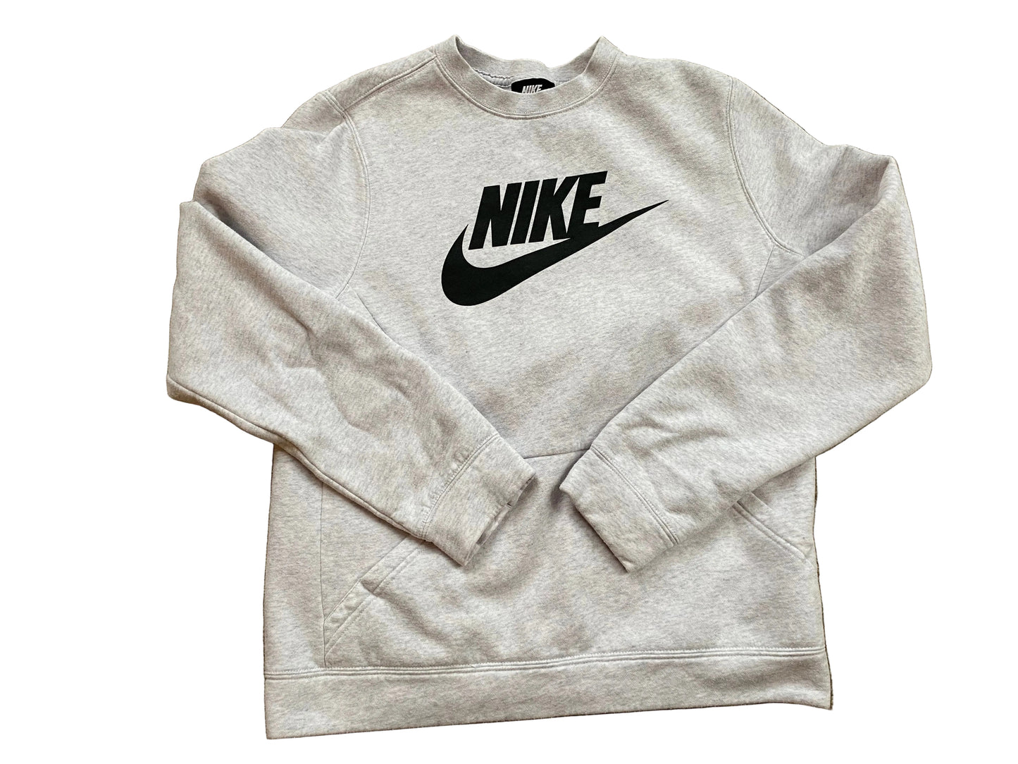 NIKE Boys Grey Sweatshirt with Thumb Holes Age 13-15