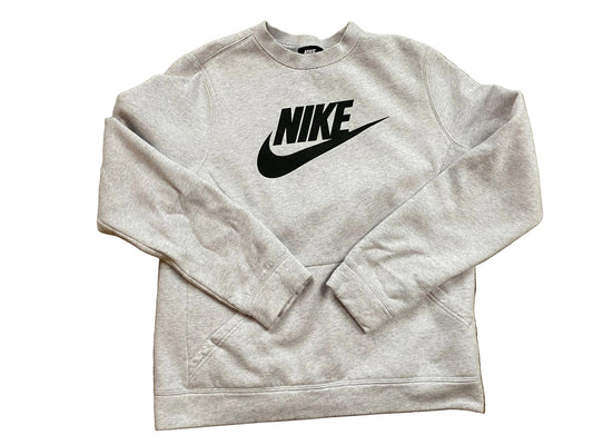 NIKE Boys Grey Sweatshirt with Thumb Holes Age 13-15