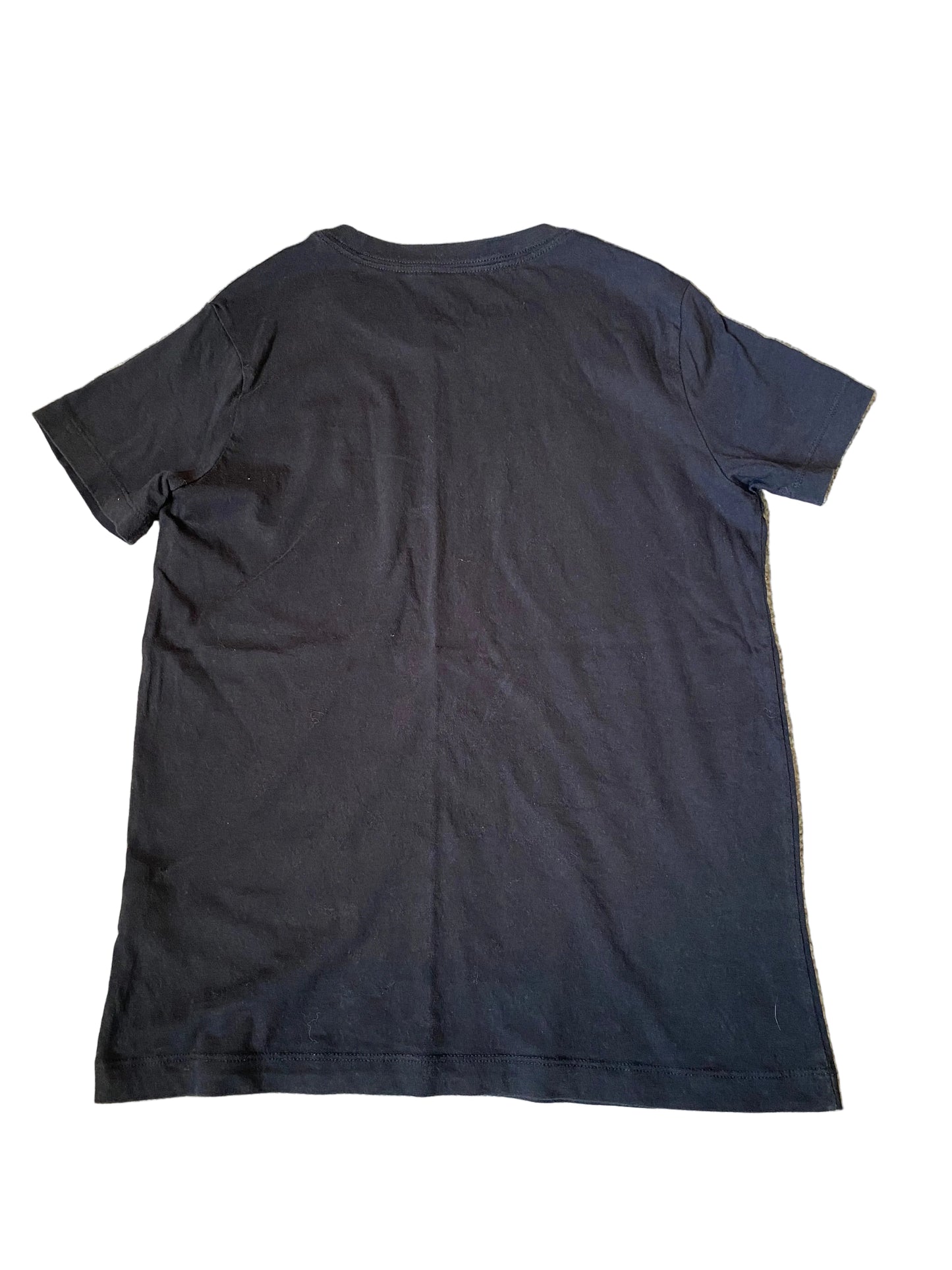 NIKE Girls Black T-shirt with Pink Tick Age 12-13