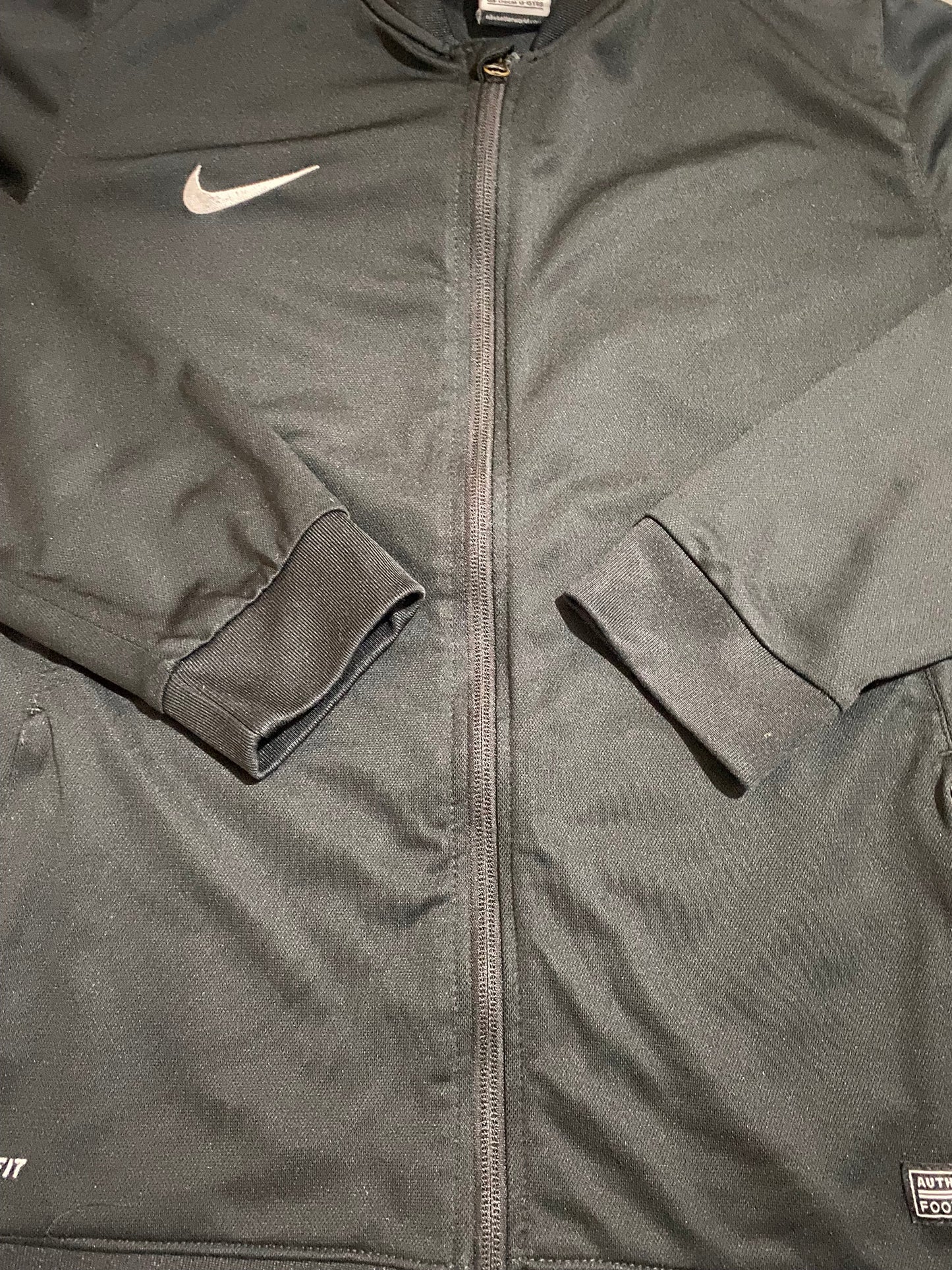 NIKE Boys Black Zipped Athletic Jacket Age 13-15