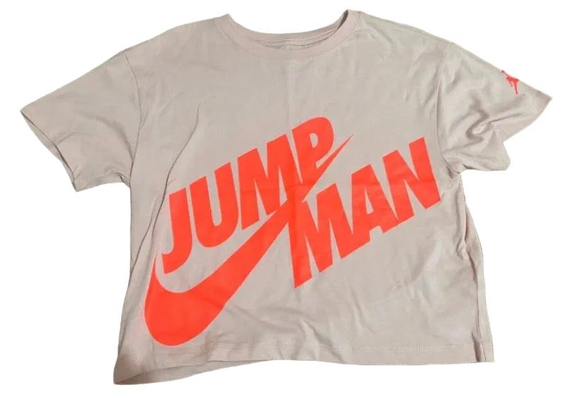 NIKE Girls Pink Jump Man Motif T-Shirt Age 12-13