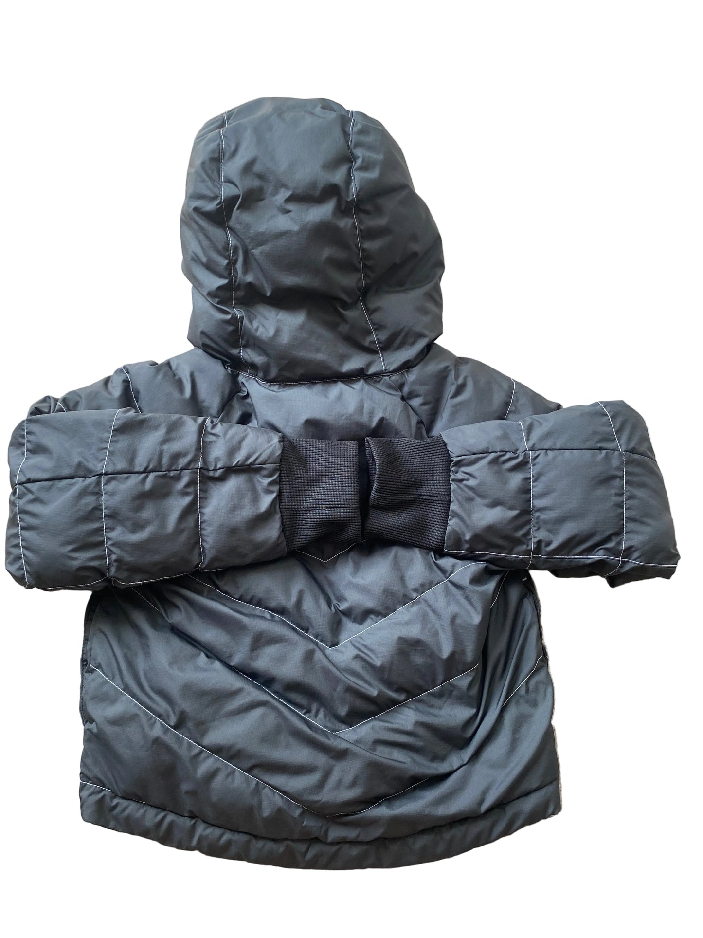NIKE Girls Cropped Puffer Jacket Black Age 7-8