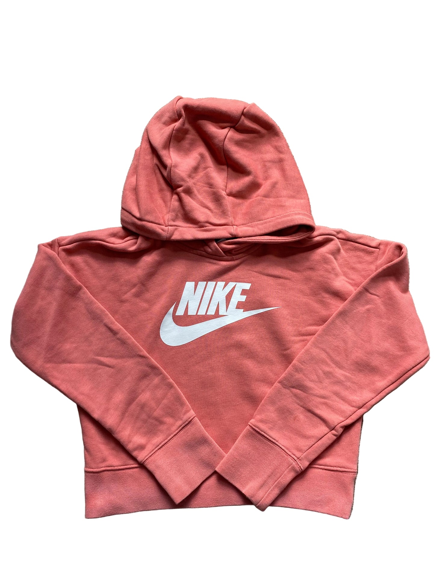 NIKE Girls Pink Cropped Hoodie Age 10-12
