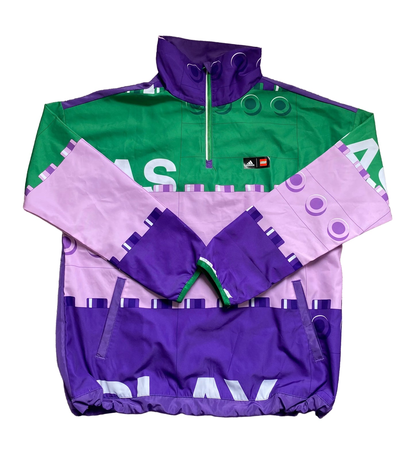 ADIDAS X CLASSIC LEGO Girls Purple Windbreaker Jacket Age 11-12