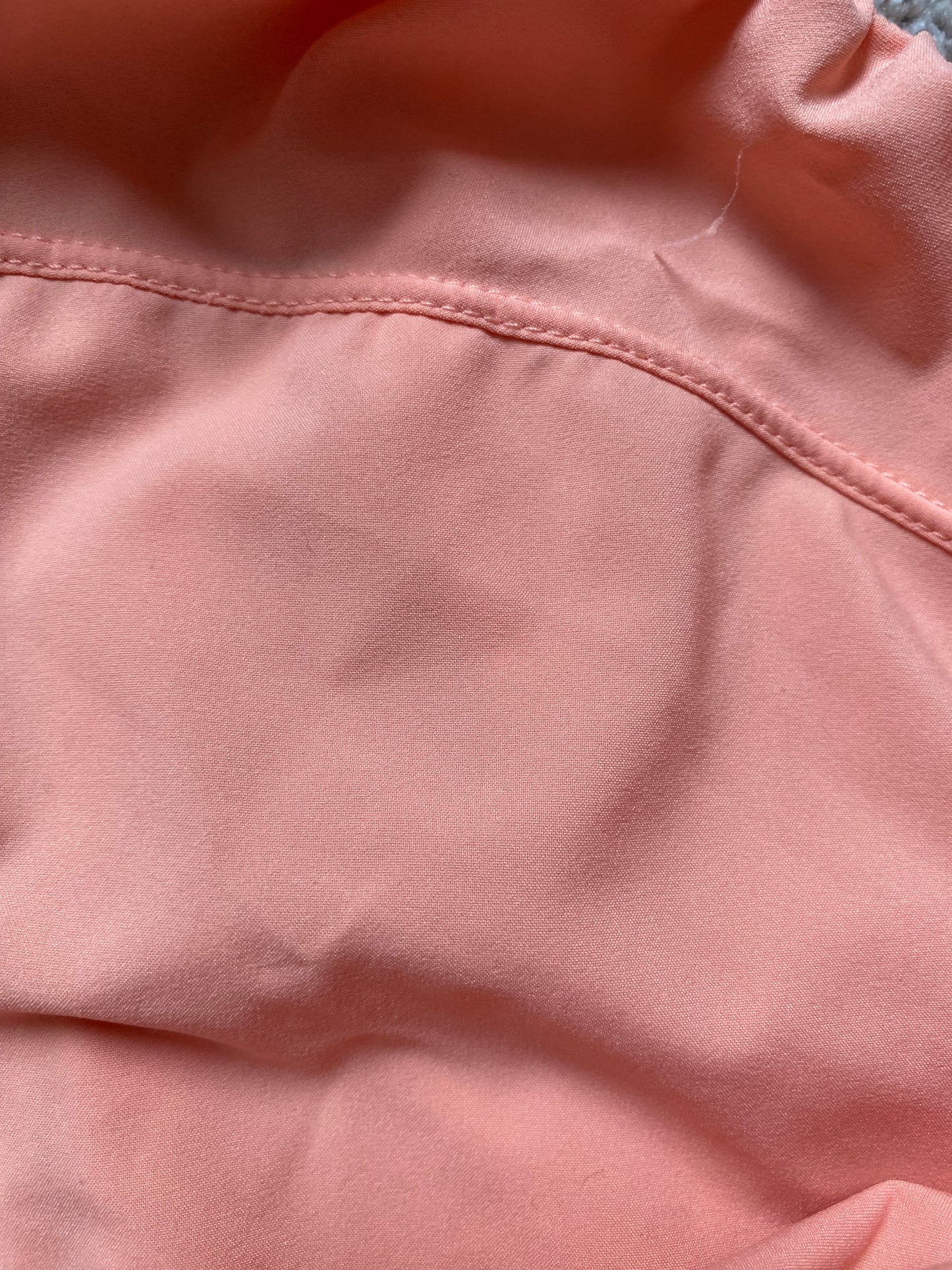 NIKE Girls Peach Jacket with Ruched Sleeves and Hidden Hood age 8-10