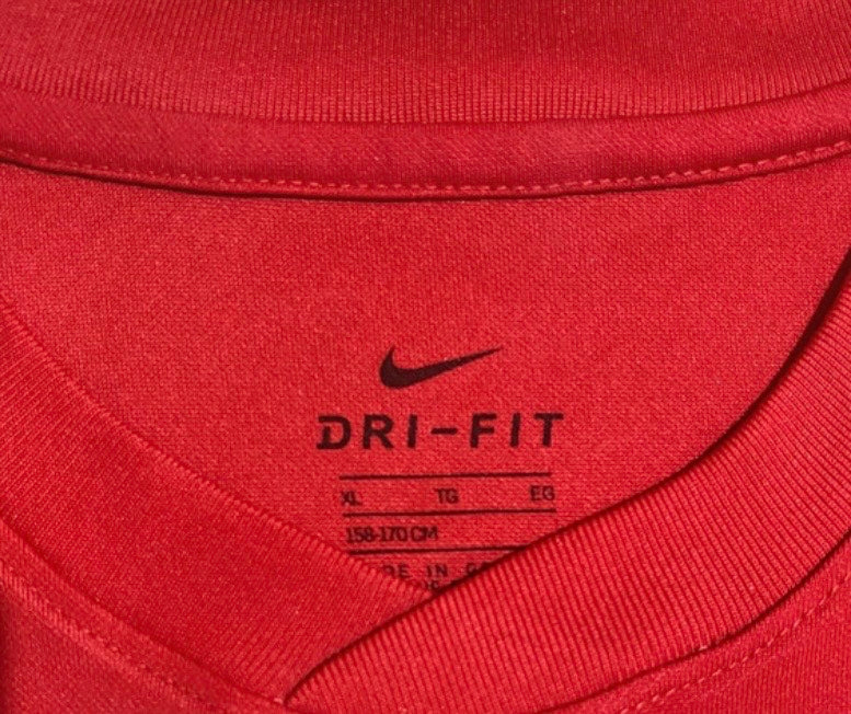 NIKE Dri Fit Boys Red Activewear T-Shirt Age 13-15