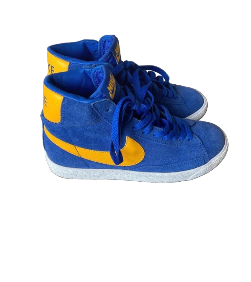 NIKE SB Blazer Mid Shoes Navy Yellow Size 4 Unisex