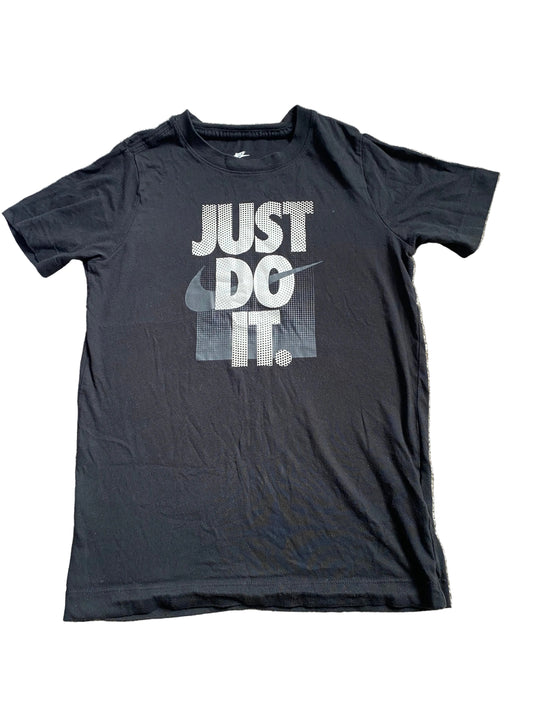 NIKE Boys Black (Just Do It) Black T-Shirt Age 8-10