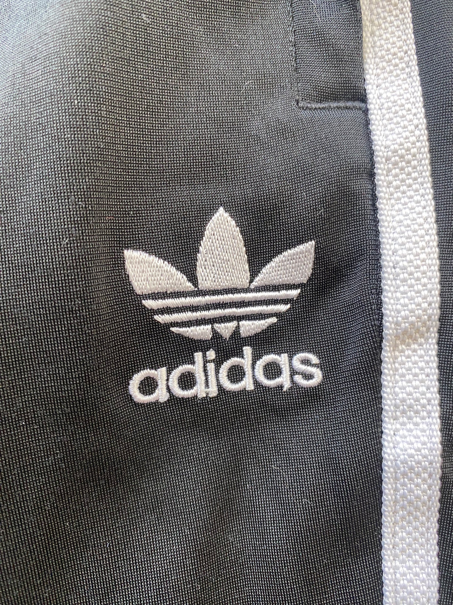 ADIDAS Boys Black Tracksuit Bottoms Age 13-14
