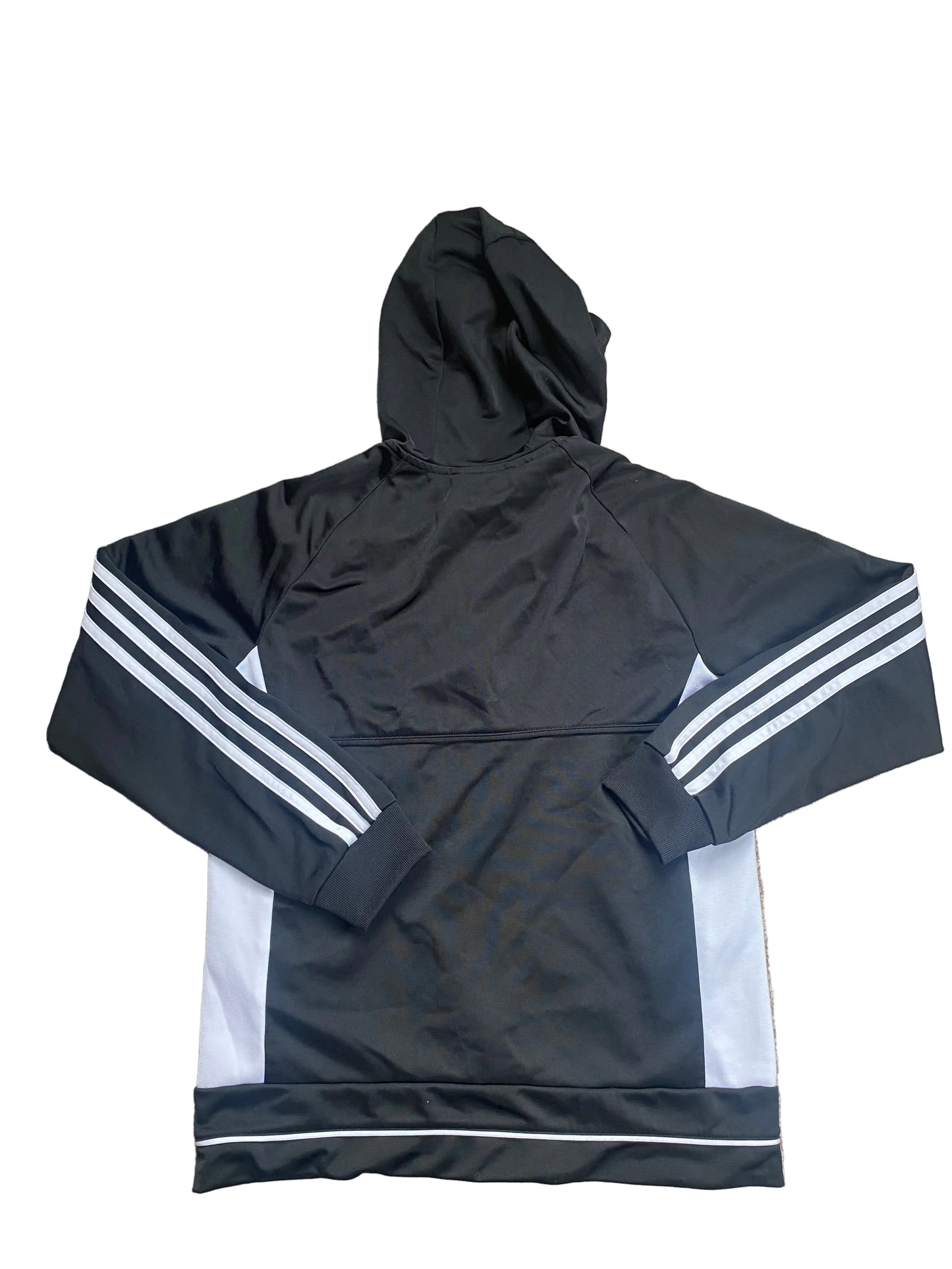 ADIDAS Boys Black Zipped Hoodie Age 11-12