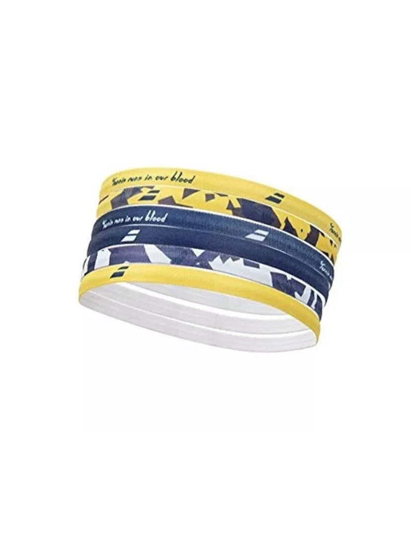 BABOLAT Elastic Tennis Headband Pack of 6 Blue Yellow