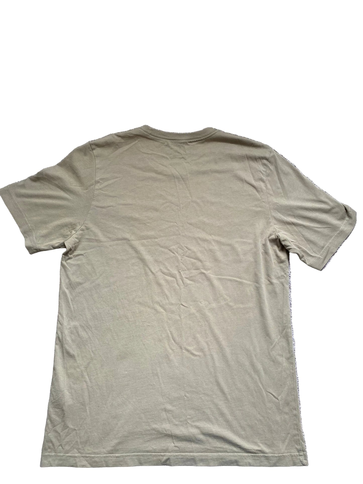 ADIDAS Mens Khaki Green Plain T-shirt Size Medium