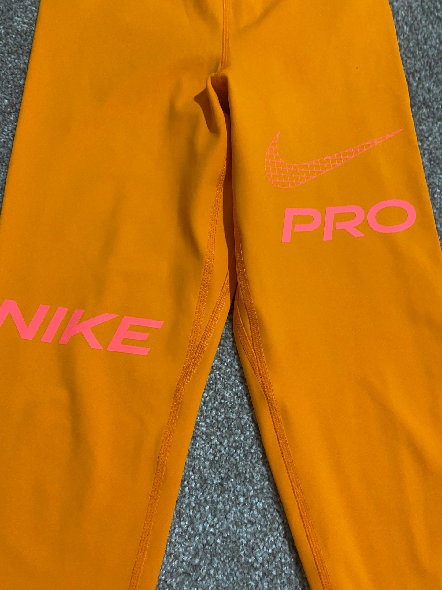 NIKE PRO Dri Fit Women’s Orange Leggings Size 4-6