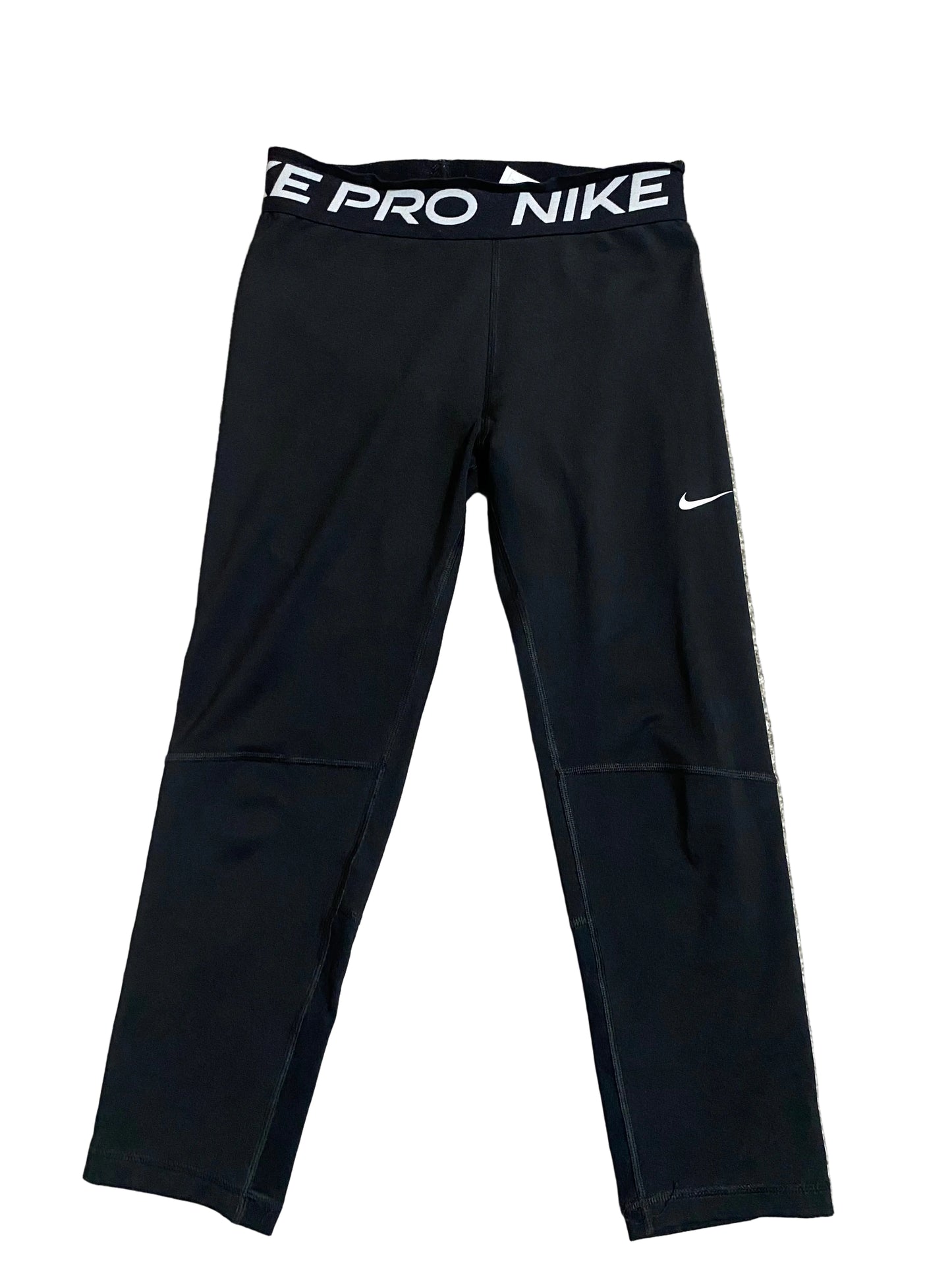 NIKE PRO Dri Fit Girls 3/4 Black Leggings Age 13-15