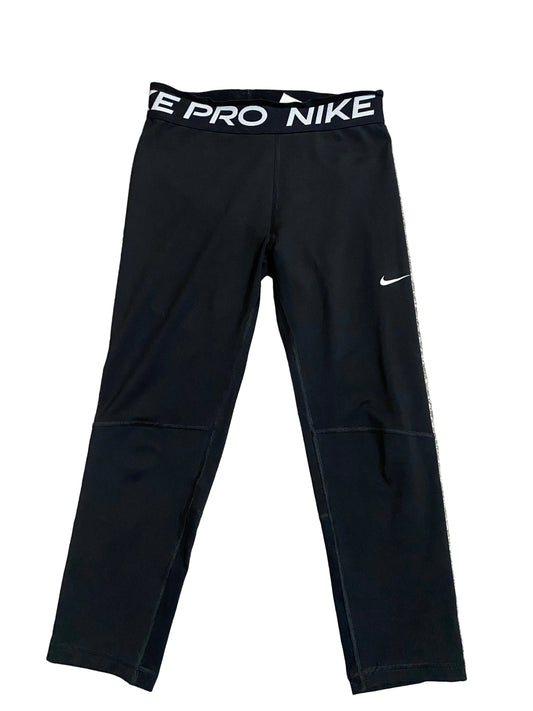 NIKE PRO Dri Fit Girls 3/4 Black Leggings Age 13-15