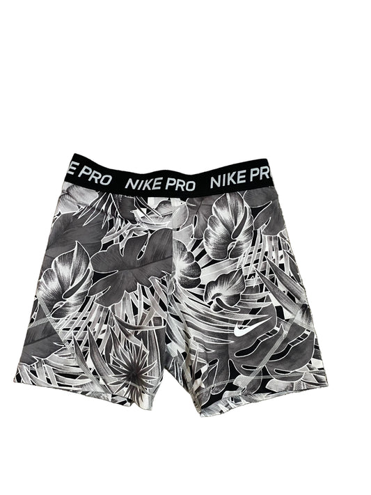 NIKE PRO Dri Fit Grey White Girls Shorts Age 12-13