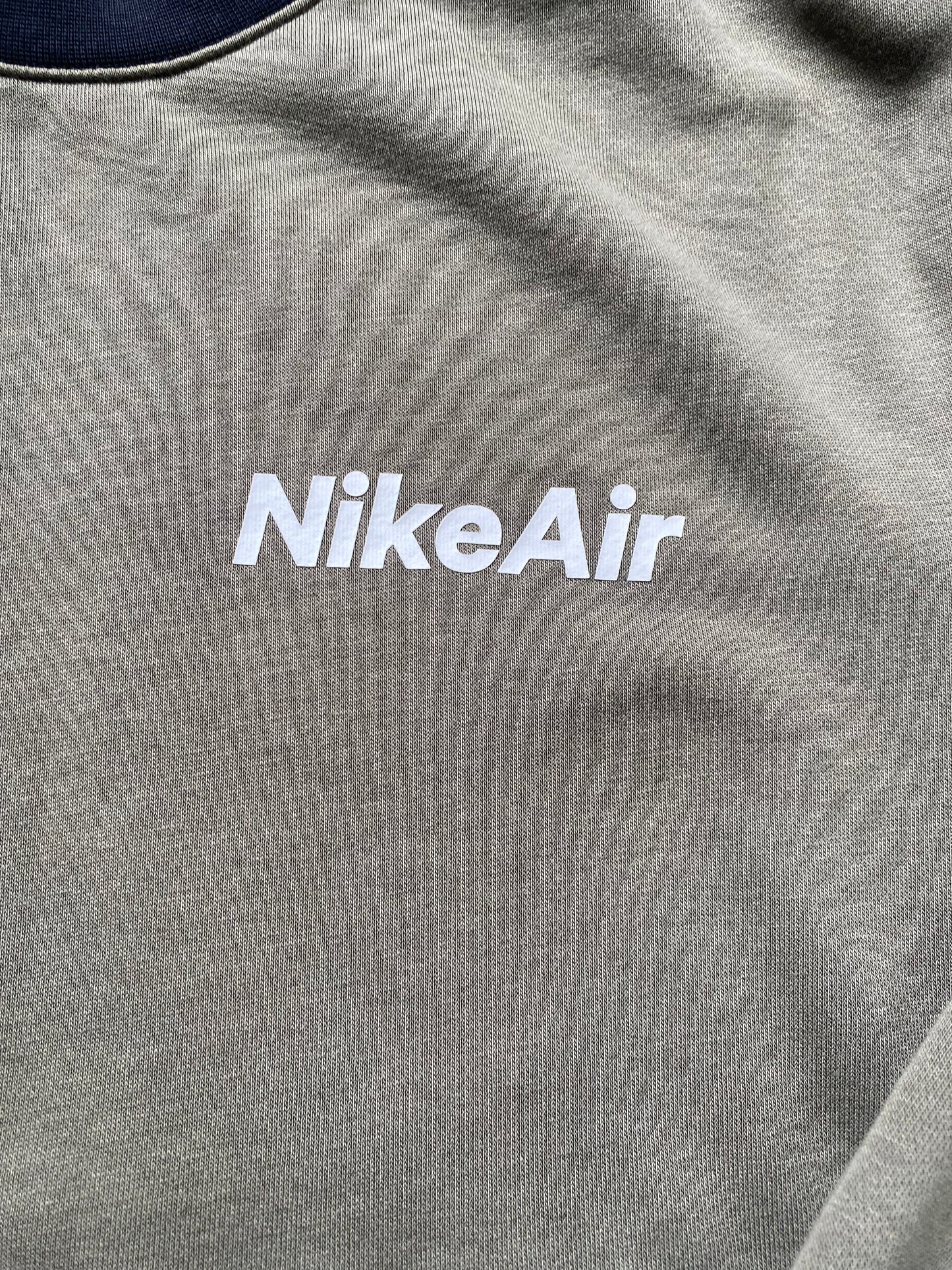 NIKE AIR Mens Khaki Green and Black Sweatshirt Medium