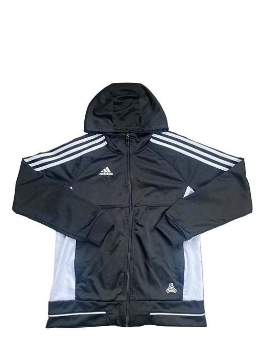 ADIDAS Boys Black Zipped Hoodie Age 11-12