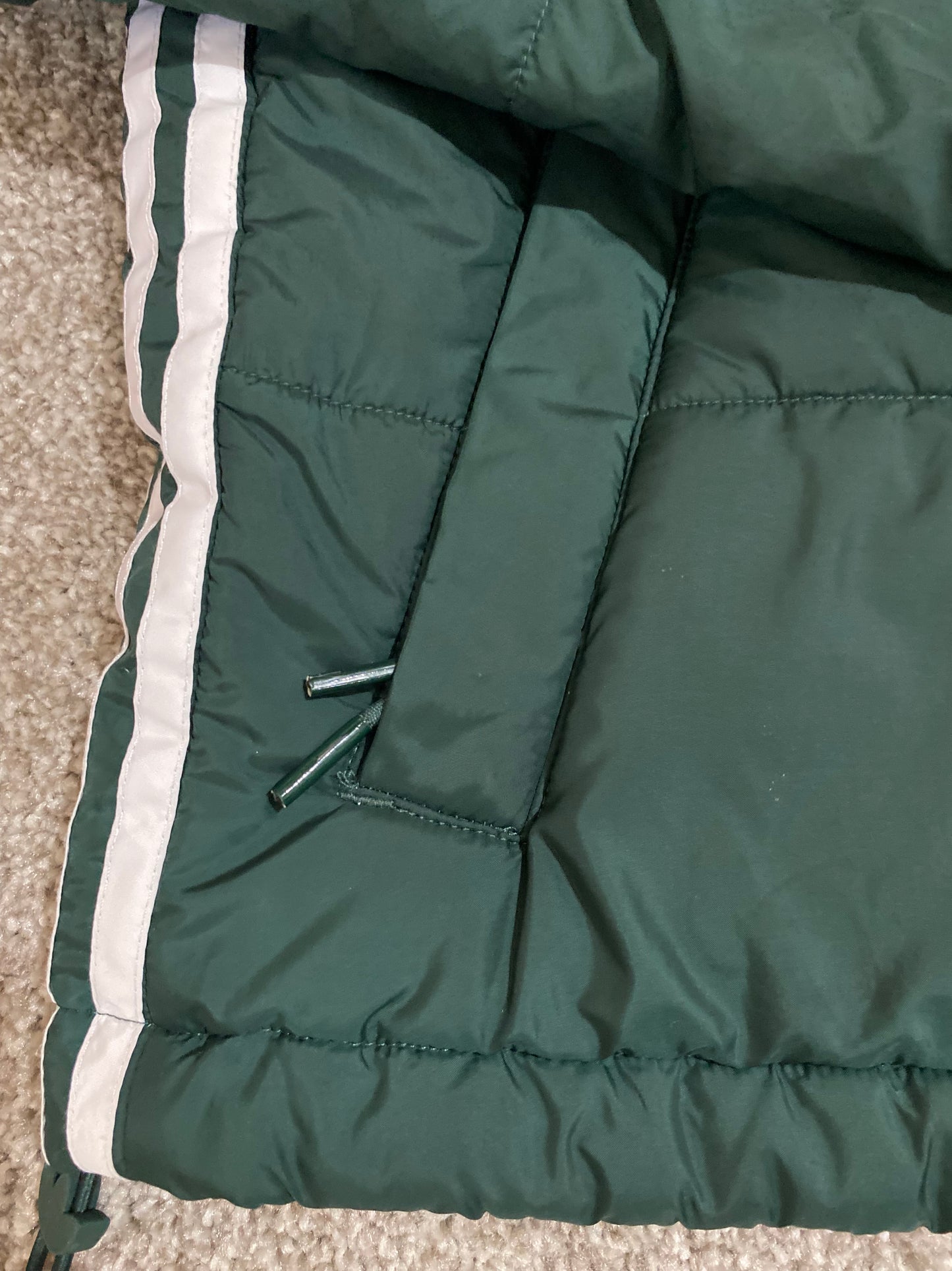 ADIDAS Women’s Vintage Dark Green Puffer Jacket Size 4