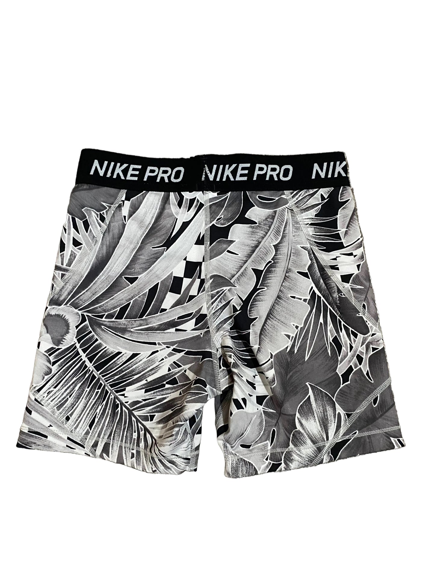 NIKE PRO Dri Fit Grey White Girls Shorts Age 12-13