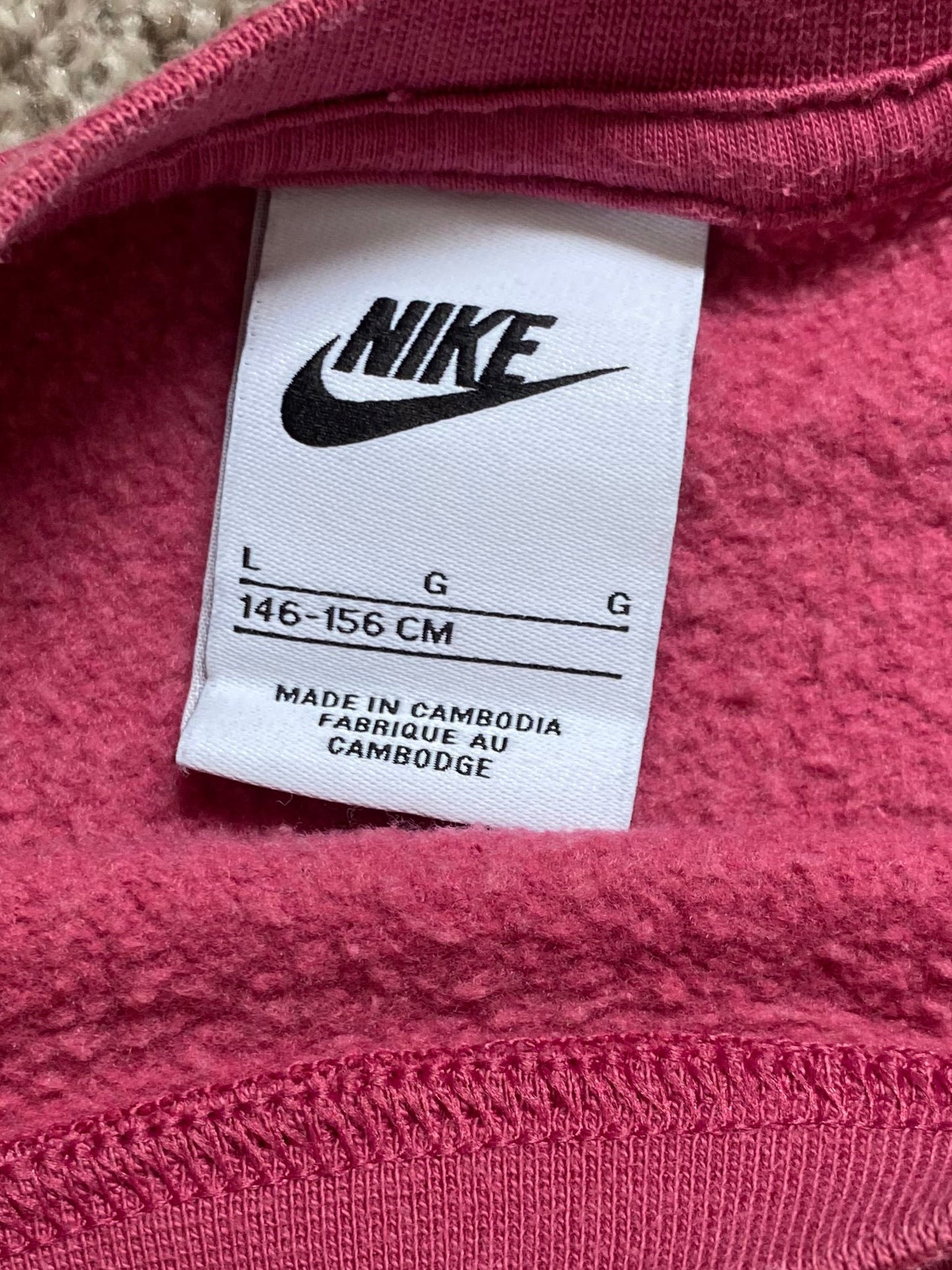 NIKE Girls Pink Sweatshirt Age 12-13