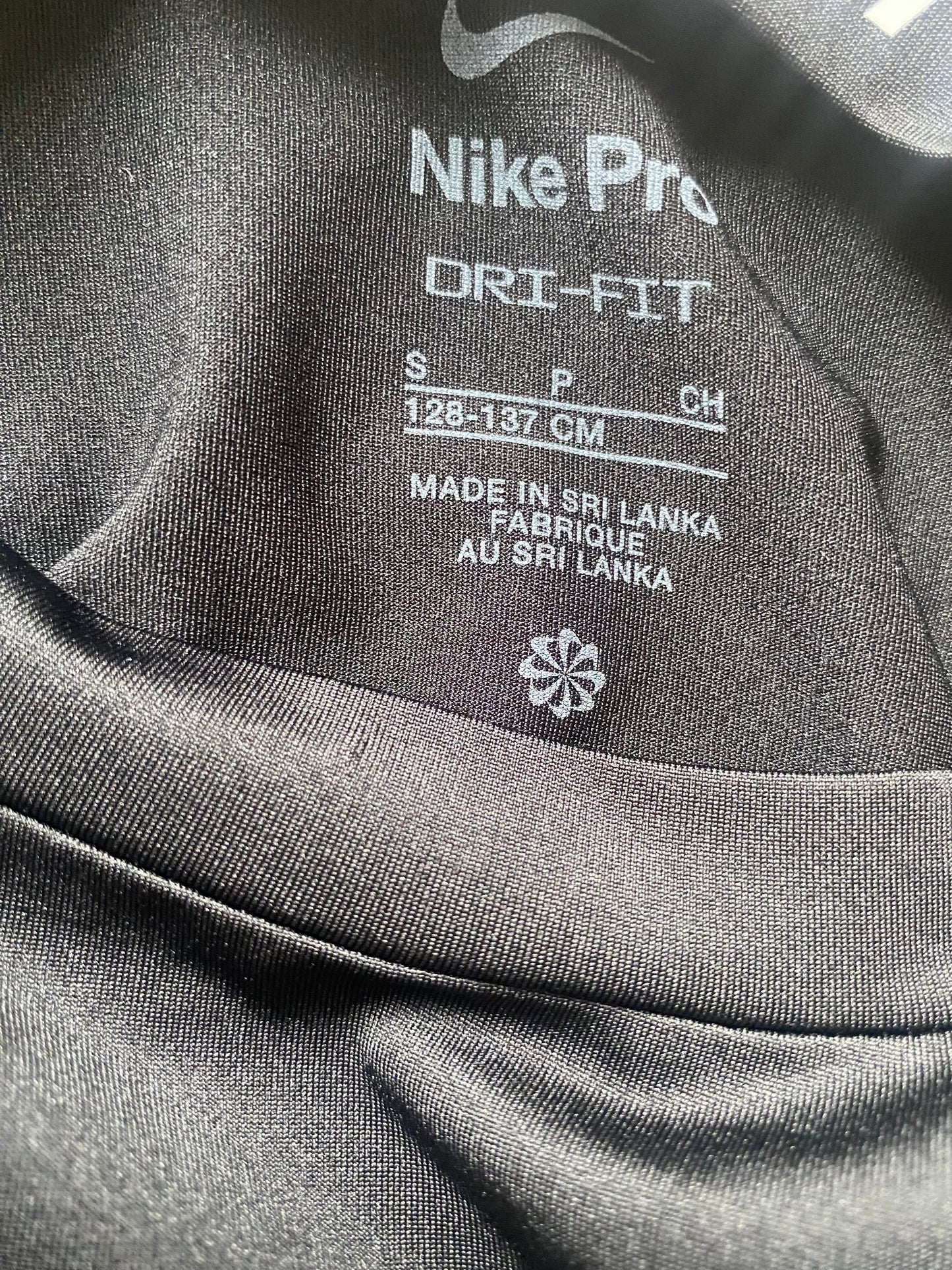 NIKE Pro Dri Fit Black Base Layer Age 8-10