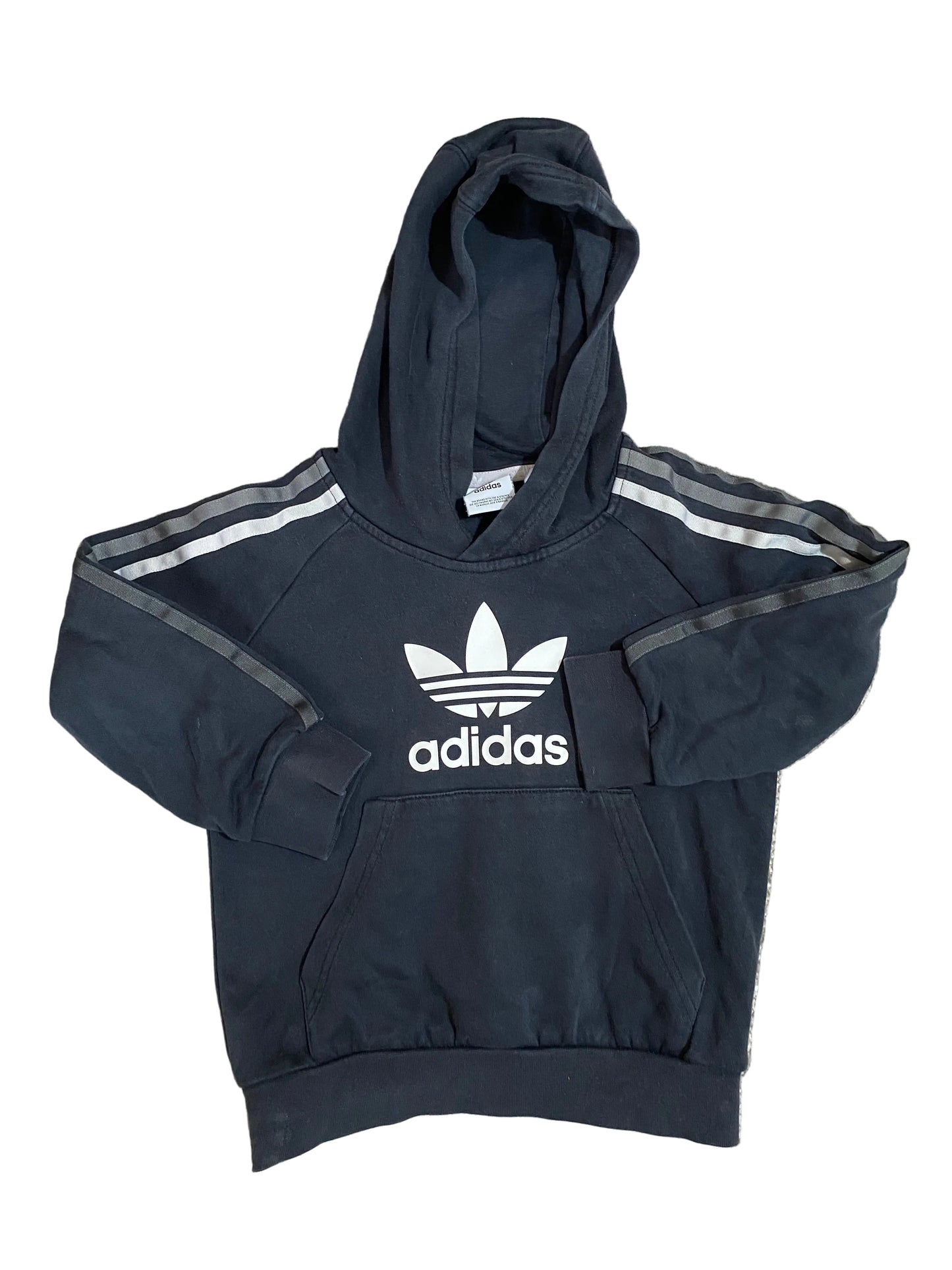 ADIDAS Boys Black Hoodie Age 5-6