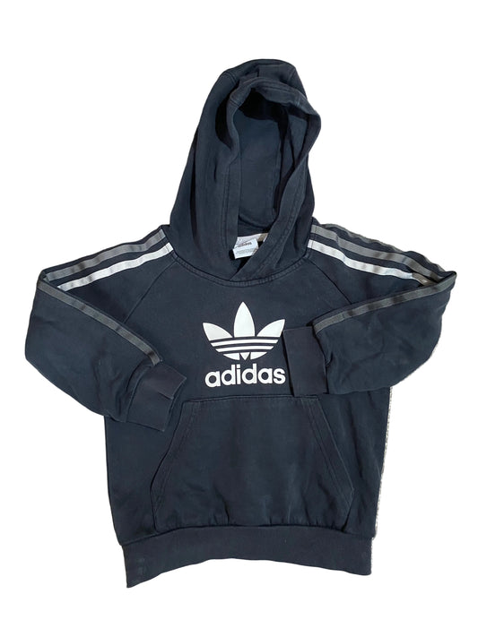 ADIDAS Boys Black Hoodie Age 5-6