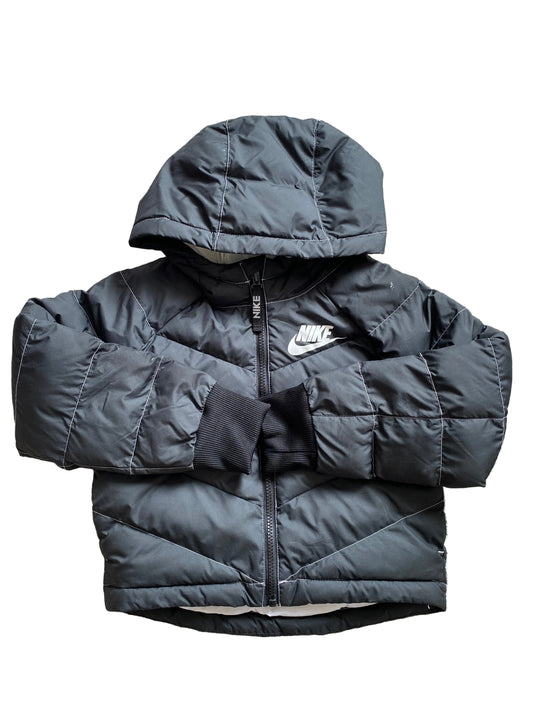 NIKE Girls Cropped Puffer Jacket Black Age 7-8