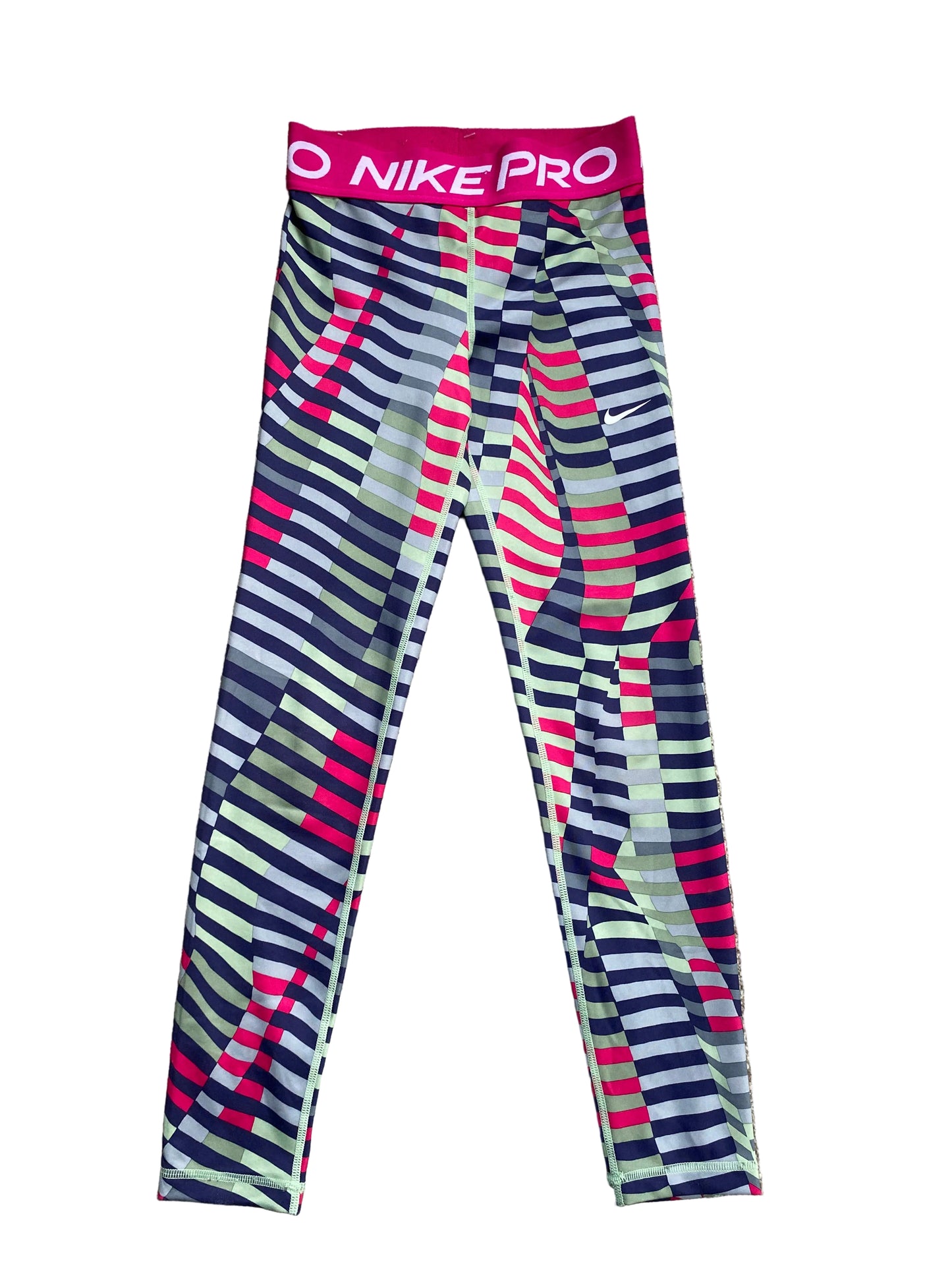 NIKE PRO Dri Fit Girls Striped Leggings Age 10-12